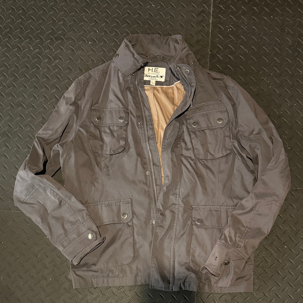 Mango Men's Charcoal Field Jacket